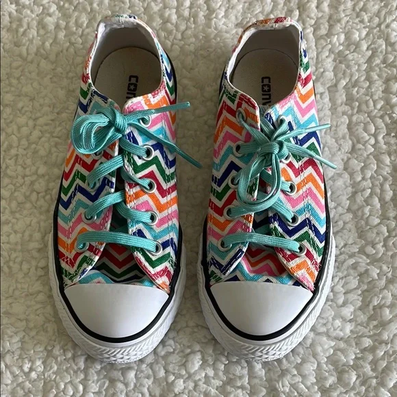 Converse All Star Colorful Chevron Kids Sneakers size 13youth - Picture 5 of 12